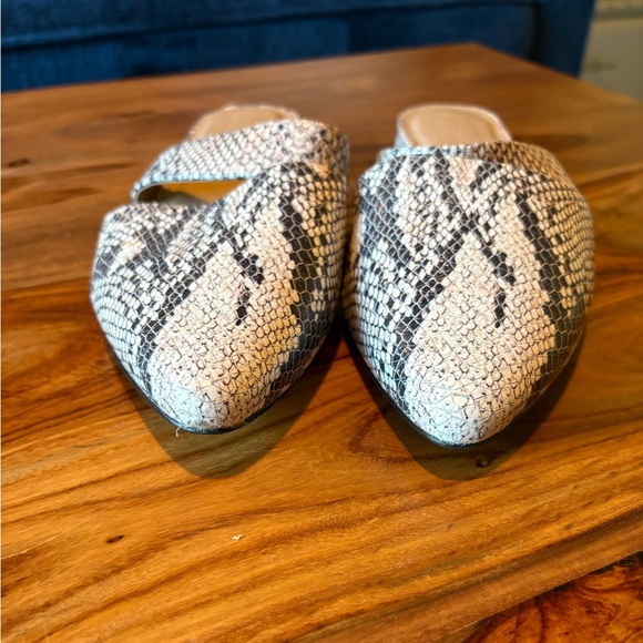 EUC ABLE pointed leather snakeskin mules - Picture 2 of 7